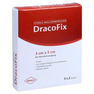 Dracofix PEEL Kompressen steril 5x5cm 8fach 5X2 St