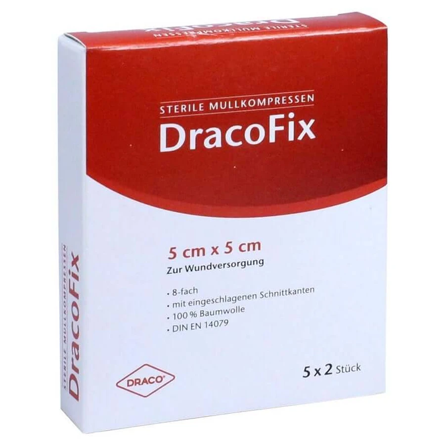 Dracofix PEEL Kompressen steril 5x5cm 8fach 5X2 St