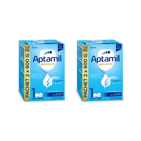 Aptamil Nutri-Biotik 1 Säuglingsnahrung, 0–6 Monate, 2 x 1200 g, Nutricia