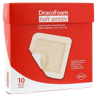 Dracofoam Adhesive Sensitive Foam Wound 12 10 pcs.