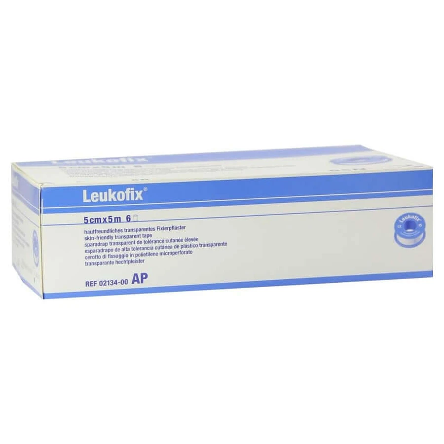 Leukofix pleisterverband 5 cmx5 m 6 st.