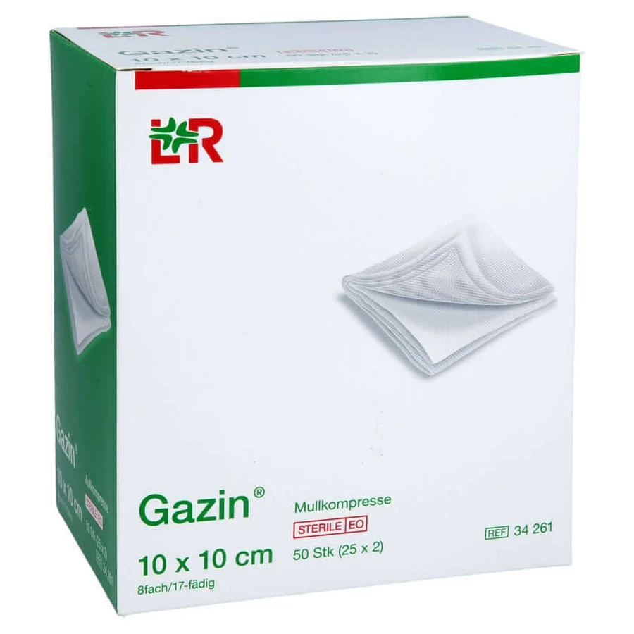 Gazin gasa comp.10x10 Cm estéril 8x25X2 unid.