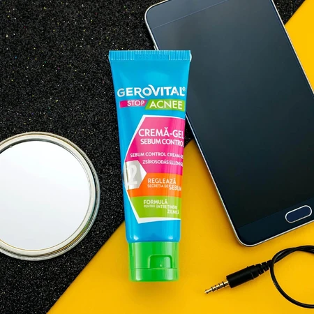 Gerovital Stop Acne sébum contrôle 2 gel crème, 50 ml, Farmec