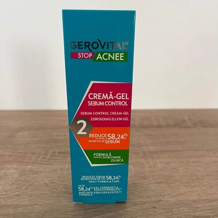 Gerovital Stop Acne sébum contrôle 2 gel crème, 50 ml, Farmec