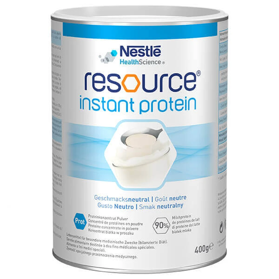 Resource Instant Protein voedingssupplement, zonder smaak, 2x400 g, Nestlé