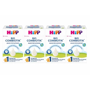 HiPP 1 Bio Combiotik, leche de fórmula ecológica para lactantes, desde el nacimiento, 4 x 550 g