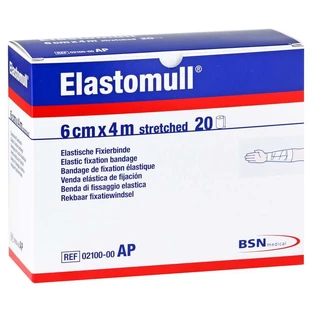 Elastomull 6 cmx4 m elastische fixatietape 20 stuks