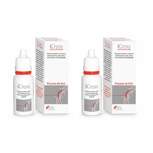 iCross Lubricating Eye Drops, 2x8 ml, Off Italia