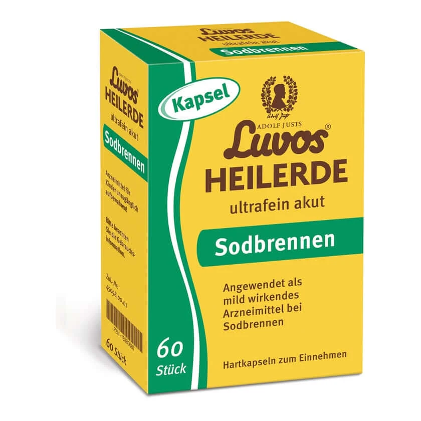Luvos Healing Clay Ultrafine Acute Heartburn 60 Capsules