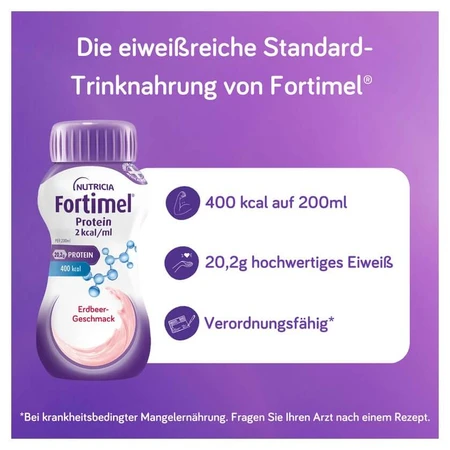 Fortimel Protein 2 kcal Strawberry 4X200 ml