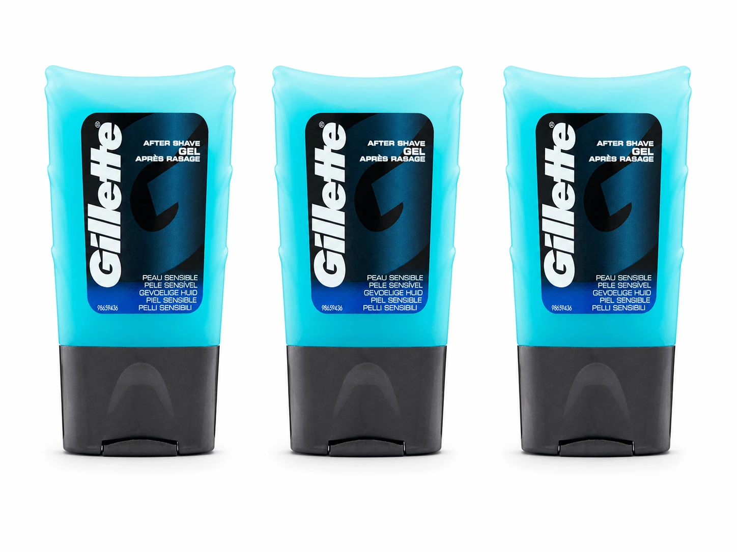 Gillette Soothing After-Shave Gel, 3x75 ml