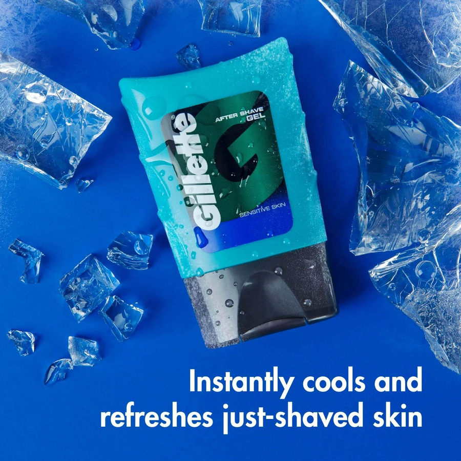 Gel calmante para después del afeitado Gillette, 8 x 75 ml
