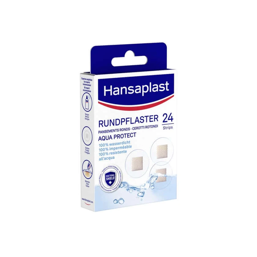 Hansaplast Round Plaster Aqua Protect 24 pcs.
