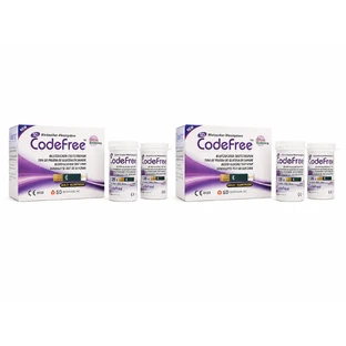 Tiras reactivas para medir la glucemia CodeFree, 2 paquetes de 50 unidades, D&G Group