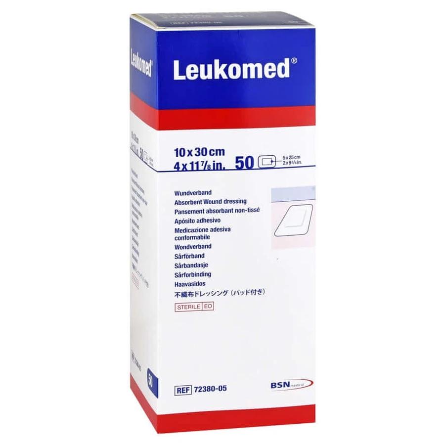 Leukomed steriele pleister 10x30 cm 50 st.