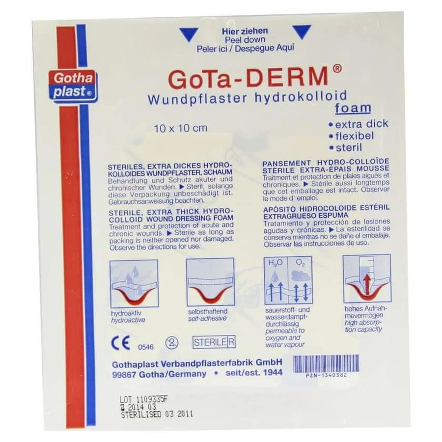 Gota-derm foam hydrocoll.wound care sterile 1 pc