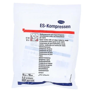 Es-compresas estériles 10x10 cm 8 pliegues 5X2 unid.