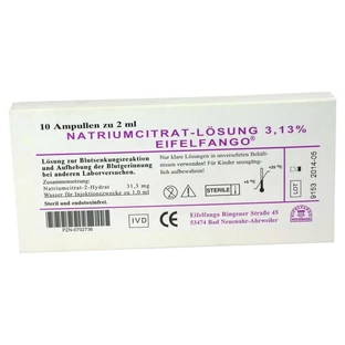 Sodium citricum 3,13% ampoules 10X2 ml