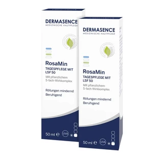 Envase doble Dermasence Rosamin tratamiento de día 2X50 ml