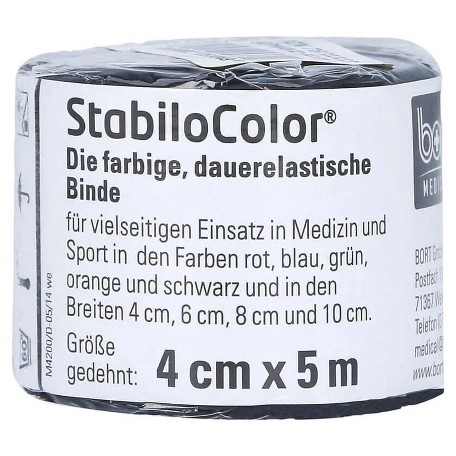 BORT Stabilocolor Binde 4 cm schwarz 1 St