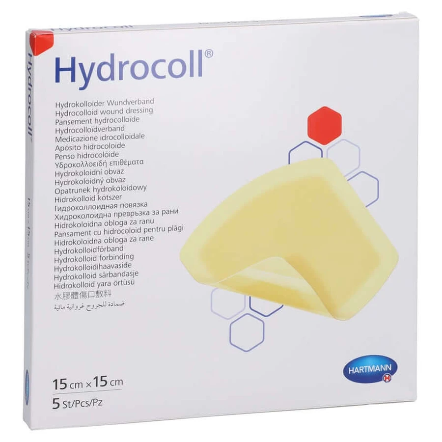 Hydrocoll wound dressing 15x15 cm 5 pcs.