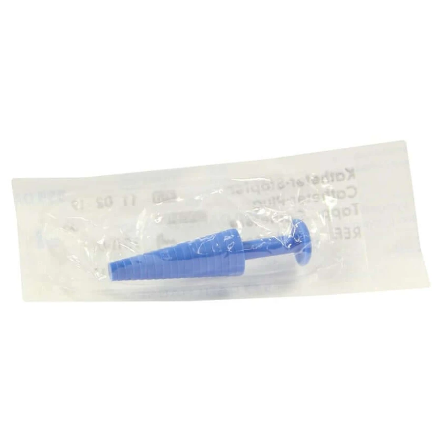 Katheterplug steriel blauw 1 st