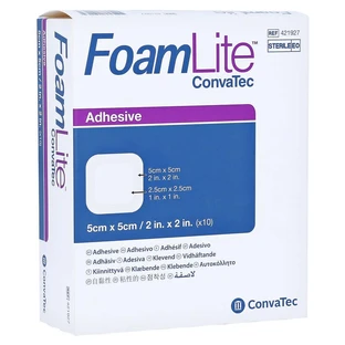 FOAM LITE Convatec adhäsiv PU-Schaumverband 5x5 cm 10 St