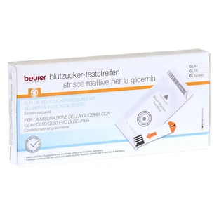 Beurer blood glucose test strips GL 44/ GL 50, 50 pieces in foil 50 pcs.