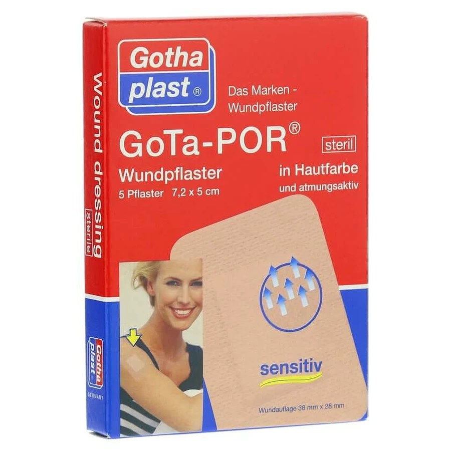 Pansement Gota-por 5x7,2 cm stérile ha 5 pcs.