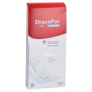 Dracopor Pansament impermeabil pentru răni 9x25 cm steril 20 buc