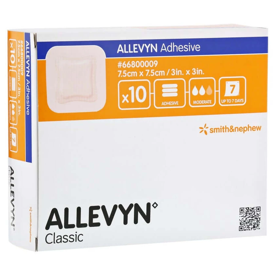 Allevyn Adhésif 7.5x7.5 cm plaie adhésive 10 pcs.
