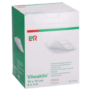 Vliwaktiv activated charcoal suction comp. sterile 10x 20 pcs.