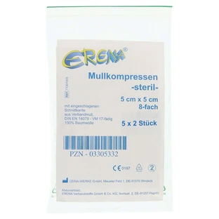 Erena Steril Mullkompressen 5x5 cm 8fach 5X2 St