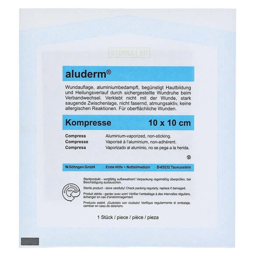 Aluderm compresses 10x10 cm 1 pc