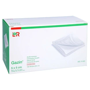 Gazin gasa comp. 5x5 cm estéril 8x50X2 unid.