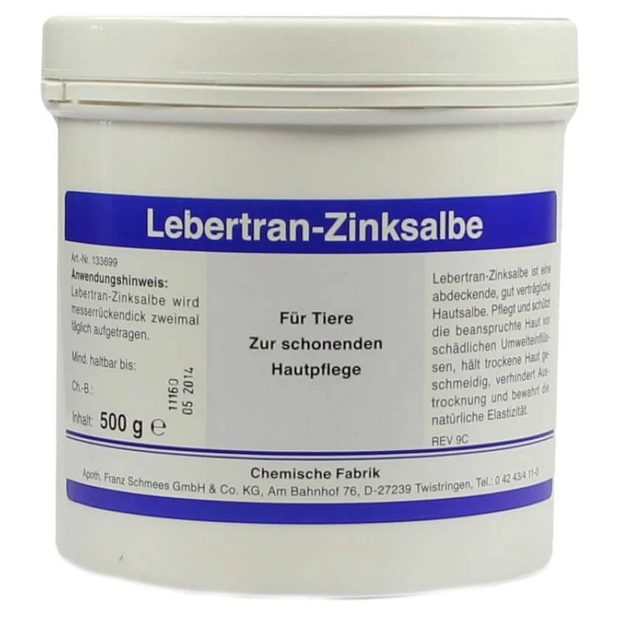 Aceite de hígado de bacalao zinc pomada veter. 500 g
