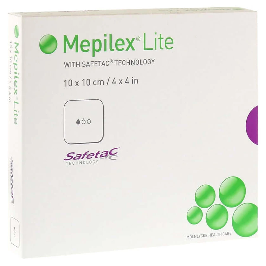 Mepilex Lite schuimverband 10x10 cm ster 5 st.