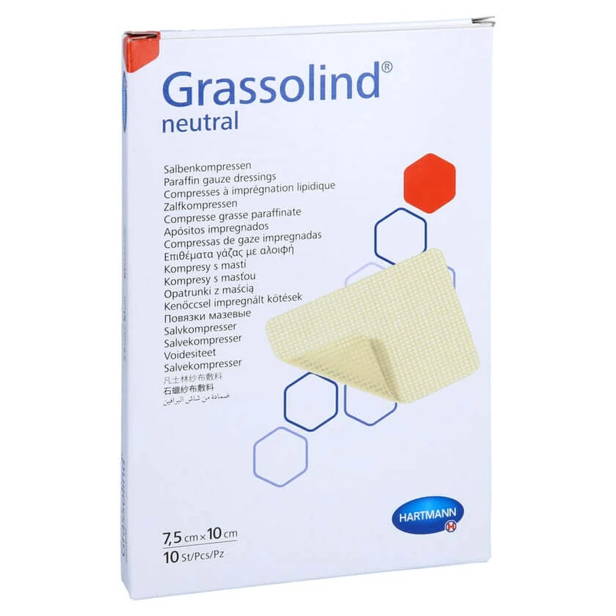 Compresses de pommade au Grassolind 7,5x10 cm pcs 10 pcs