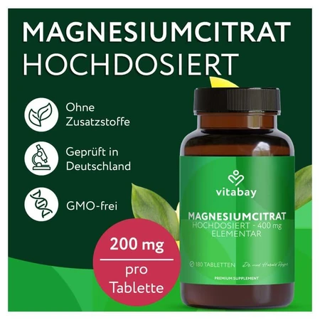 Vitabay Magnesium Citrate 400 MG 180 St
