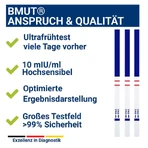 BMUT Pregnancy test ultra sensitive 10mIU/ml 50 pcs.