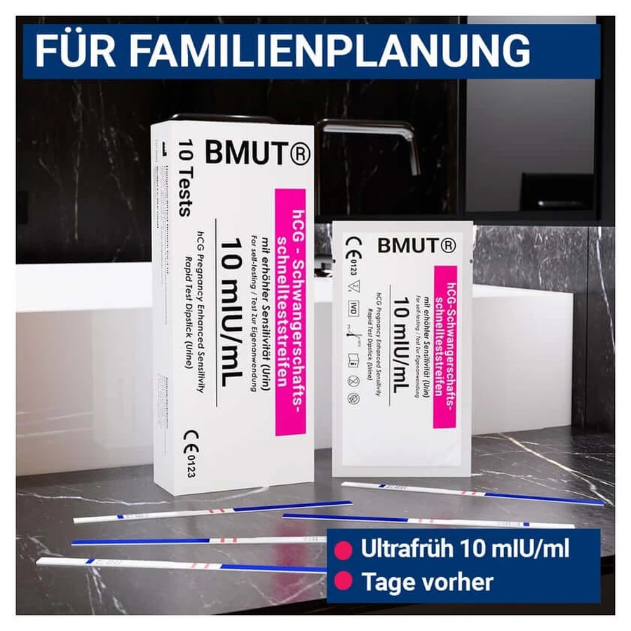 BMUT Pregnancy test ultra sensitive 10mIU/ml 50 pcs.