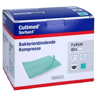 Cutimed Sorbact Kompressen 7x9 cm 42 St