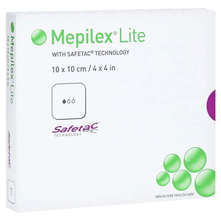 Mepilex Lite foam dressing 10x10 cm ster 5 pcs.