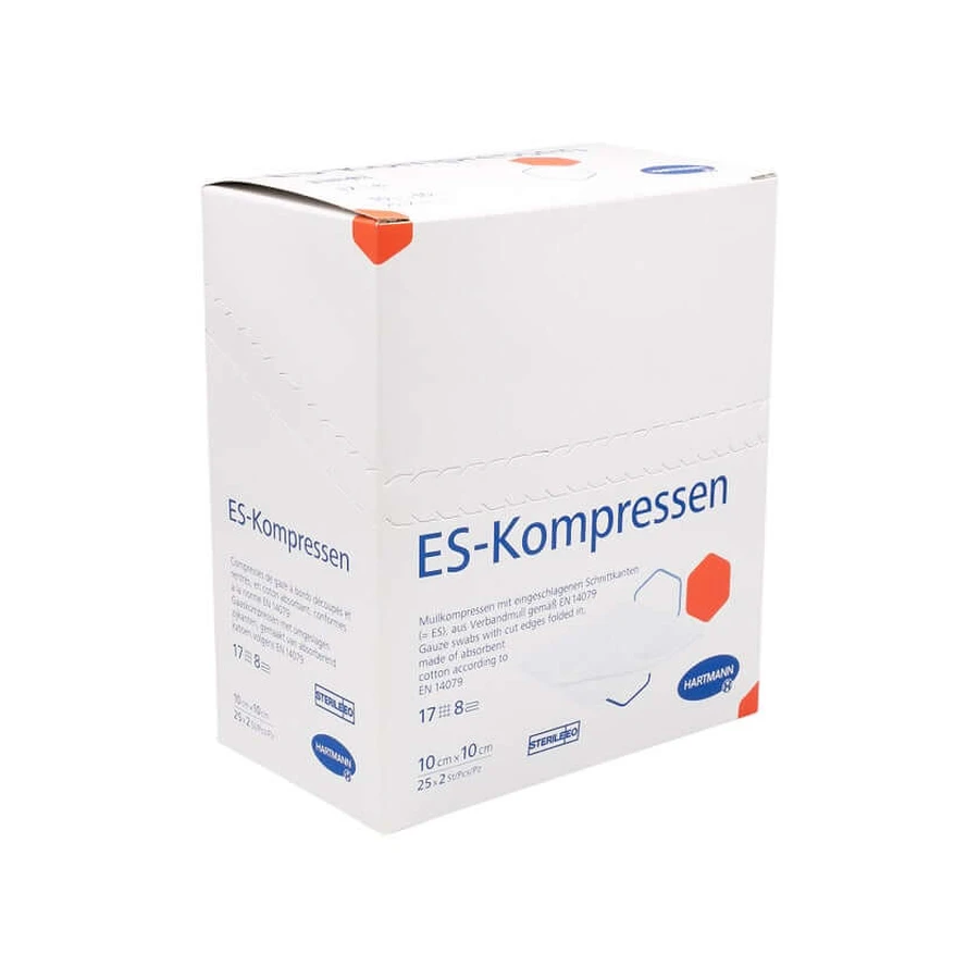 Es-compresses sterile 10x10 cm 8 fold 25X2 pcs.