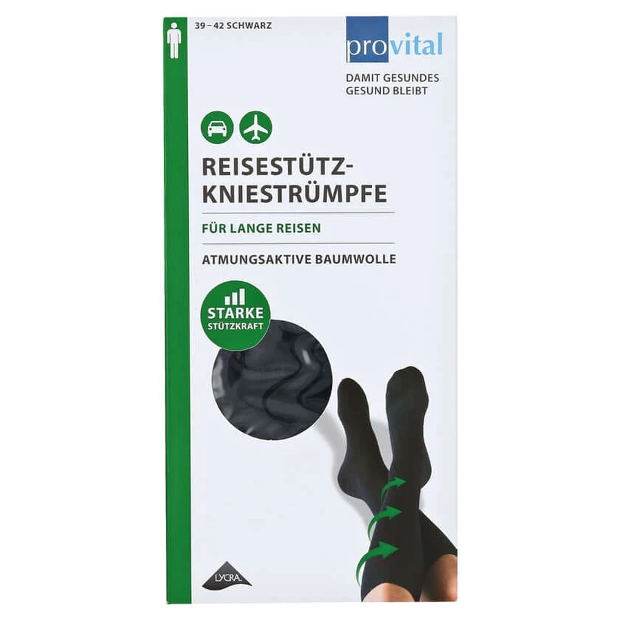 Chaussettes de voyage Provital taille 39-42 noir 2 pcs.