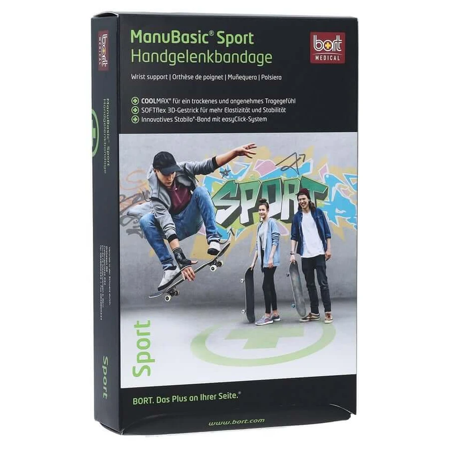 BORT Manubasic Sport Bandage sinistro L nero / 1 pz.