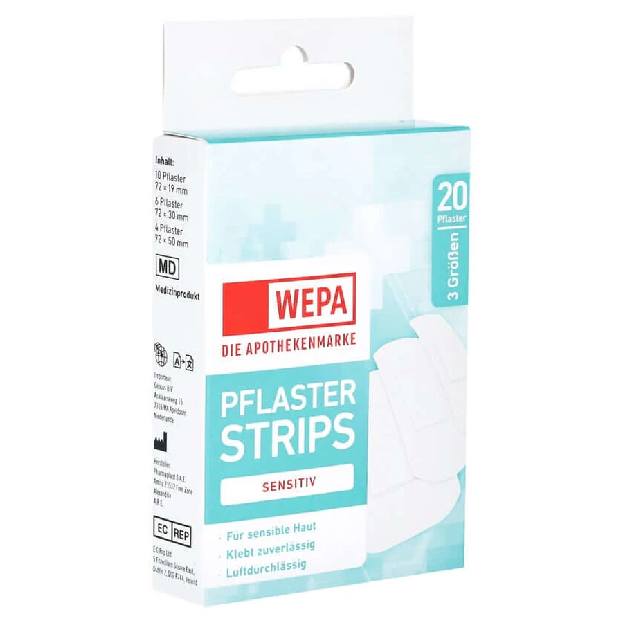 WEPA plaster strips sensitive 20 pcs.