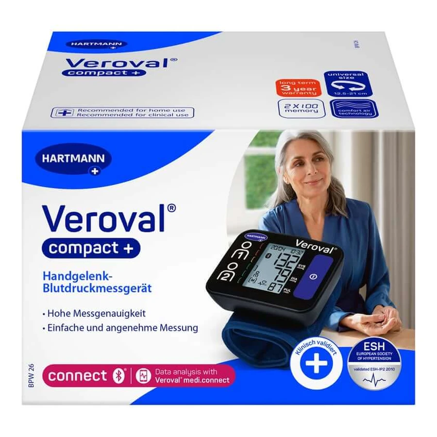 Veroval compact + wrist blood pressure monitor black 1 pc