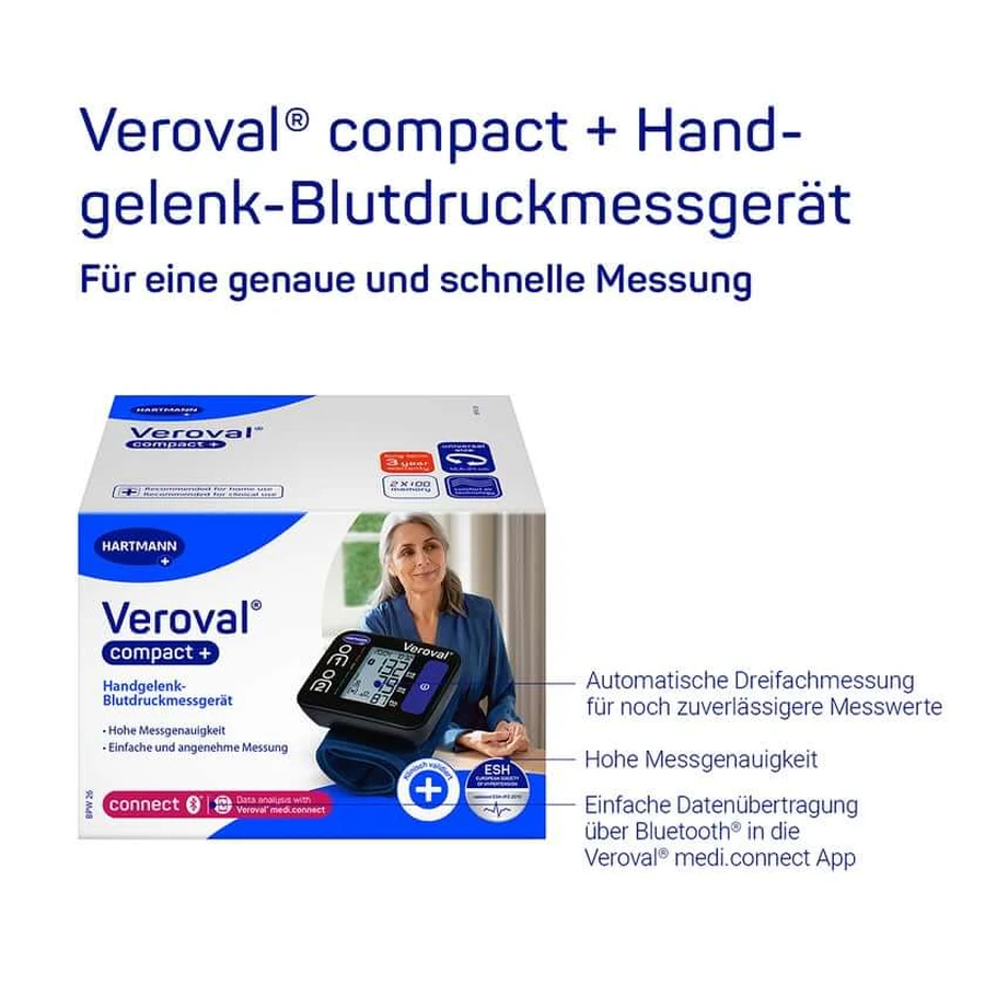 Veroval compact + wrist blood pressure monitor black 1 pc