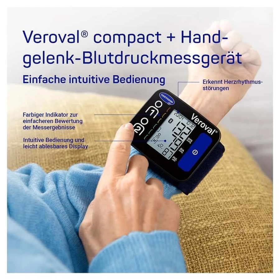 Veroval compact + wrist blood pressure monitor black 1 pc